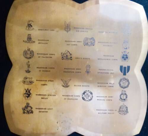 Rhodesian Beret Badges on Map