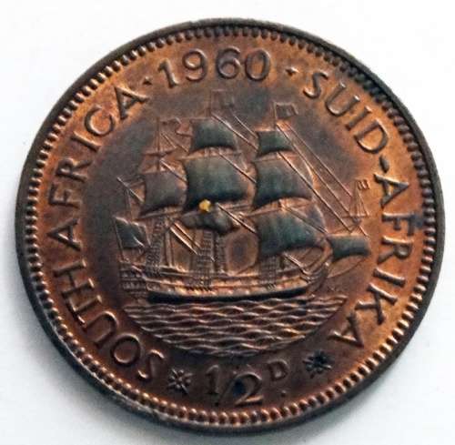 Unc 1960 South African RB Half Penny