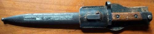 Bayonete Greek Moz/14 Mannlicher Schonquer Bayonet with Scabbard.  Austrian Made
