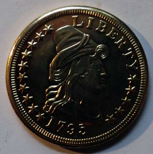 Replica of 1795 American Half Eagle Coin (not gold)