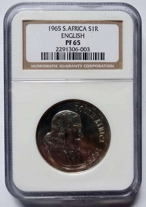 1965 Proof South African Silver R1