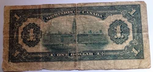 1917 Canada One Dollar Scarce Note