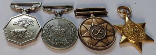 4 Miniature Medals WW2 to SADF