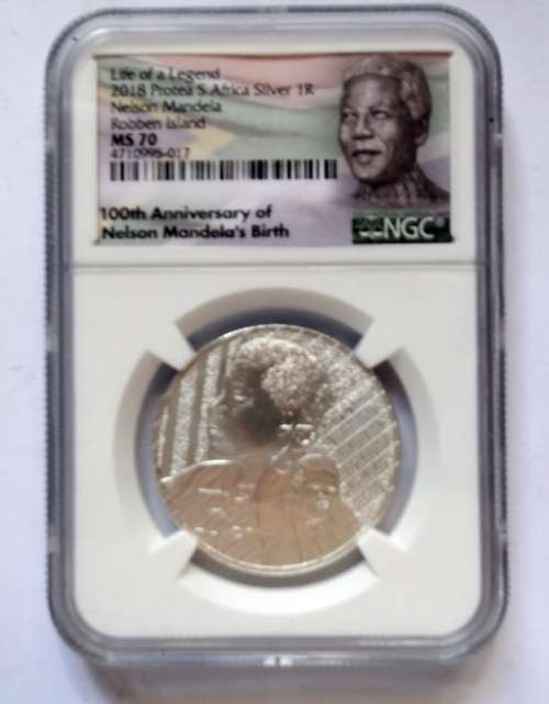 ## PERFECT 2018 Mandela MS70 Robben Island Silver R1 ##