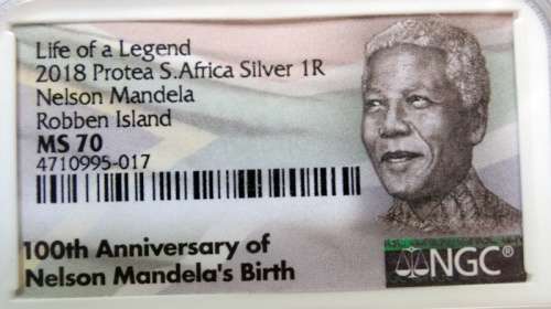 ## PERFECT 2018 Mandela MS70 Robben Island Silver R1 ##