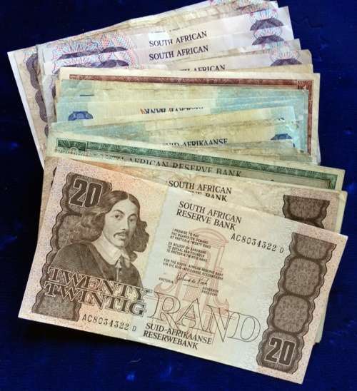 ## Various South African Banknotes ##