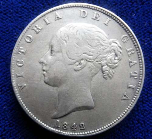 ## 1842 Victoria UK Halfcrown  ##