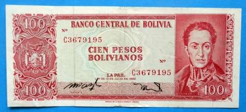 Central Bank of Bolivia 100 Bolivianos Pesos