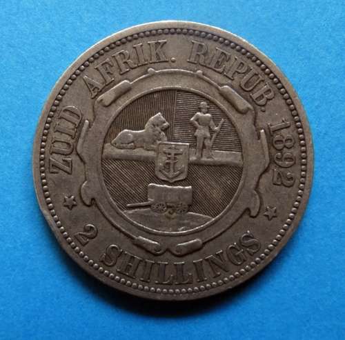 Key Date 1892 ZAR Two Shilling
