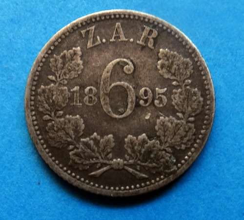 1895 ZAR Sixpence