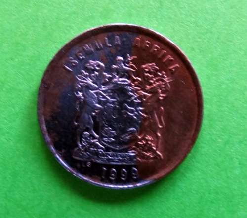 ERROR - 1999 PARTIALLY PLATED- ONE CENT -UNC