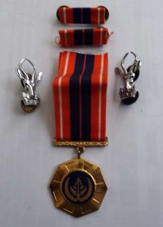 Propatria medal with Medal bar And SAI Bok Koppe