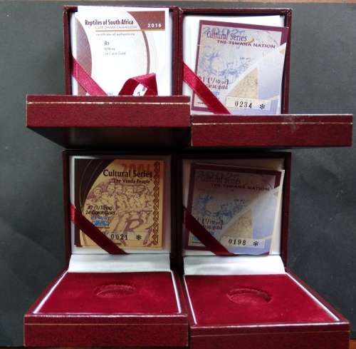 4 Empty 1/10th Language  Boxes with COA