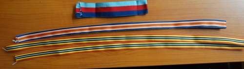 Two Miniature Bushwar Medal Ribbon and WW 2 Ribbon. Average 80cm on Miniature ribbon