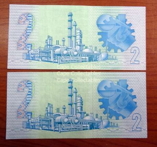 1989 GPC de Kock 3rd issue Two Rand Replacement  Notes A/E