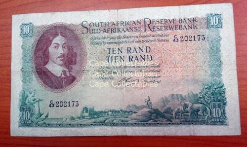 Rissik 1 St issue Ten Rand Note E/A
