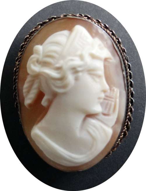 Sterling Silver Setting Cameo. Small