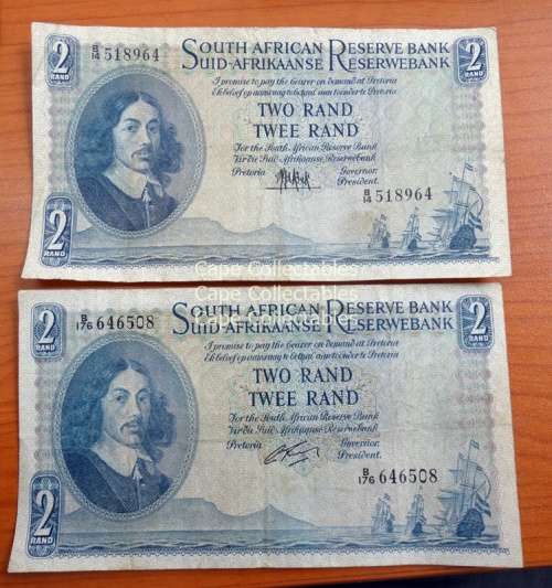 1948 MH de Kock and G Rissik Two Rand Note