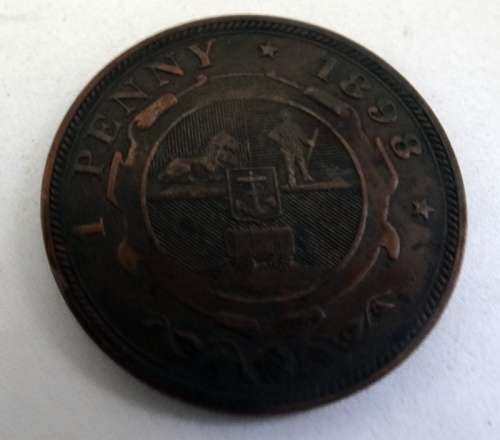 1898 ZAR Penny . Mintage:262 830