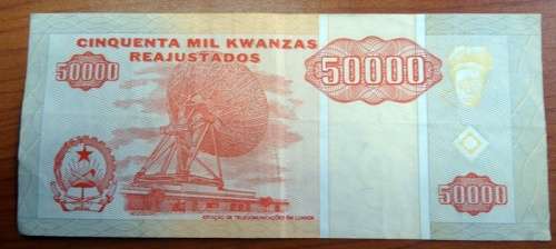 1995 Angolan 50 000 Kwanzas Banknote