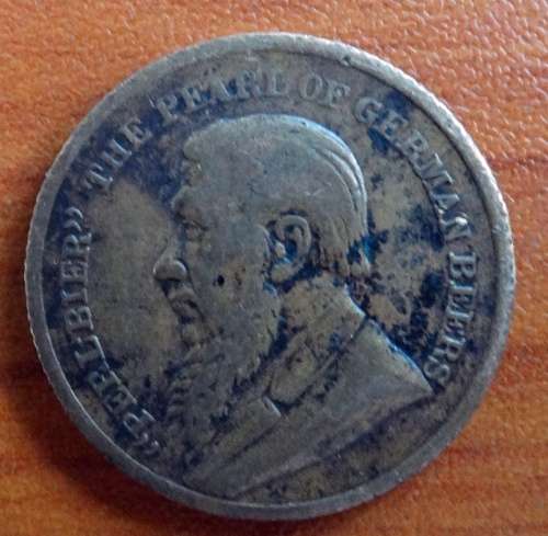 ZAR 1896 Pearl Bier  The Pearl of German Beer Token 1 Pound