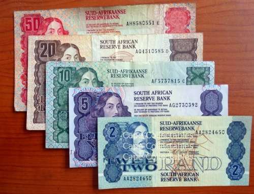 Chris Stals Set R2 to R50 Banknotes incl. Difficult R2