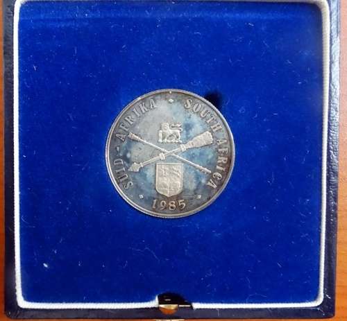 2 1985 Parliament Silver Proof one rand's . Bid per coin