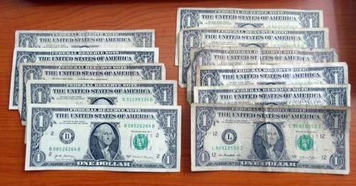 12 Various dates USA $1 notes