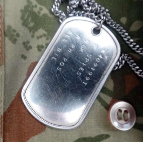 Unused Koevoet Long Sleeve Shirt with Members Dog Tag. Size Medium.