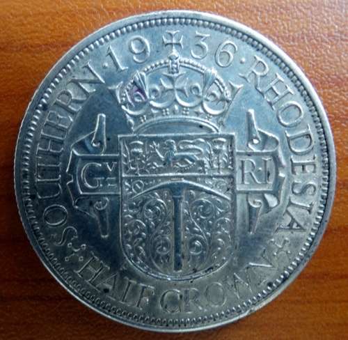 1936 Southern Rhodesia Half Crown