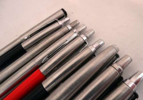 9 Parker Rollerball Pens with Refils