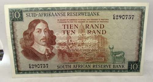 G Rissik 1st  issue A/E  Ten Rand Note C6