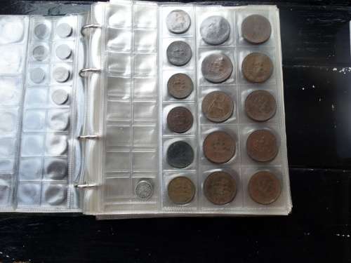 South African Coins in Album with 15 pages of coins