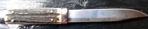 Puma 3573. Brand new Stag Boot Knife Main Blade 11cm With Puma Leather Sheath