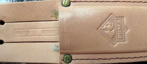 Brand New 1950's Puma Texas Bill  KLC15401 Knife Main Blade 12cm With Puma Leather Sheath