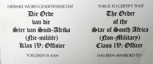 Order of the Star of Africa. Non Military. But  attached to Military