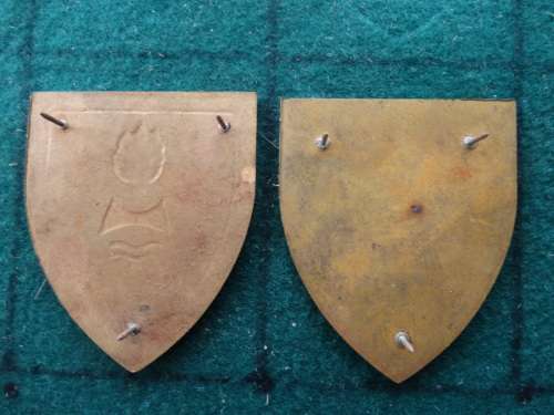 Pair of SADF 2 Field Engineers  Flashes Pins Intact (57)