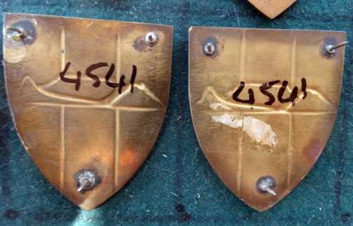 Pair of SADF Western Province Command Provost Unit Flash.  Pins Intact (37)