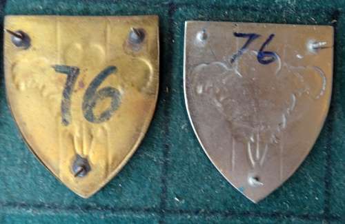 Pair of SADF Southern Cape Command Provost Unit Flash.  Pins Intact (44)