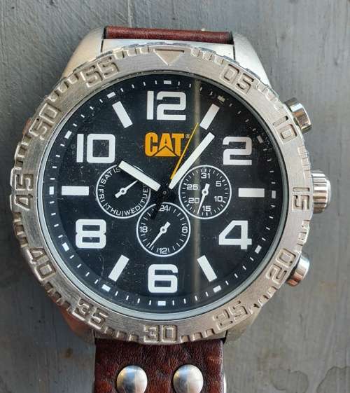 New Catipilar Mens Wrist Watch Needs Battery  (Q39)