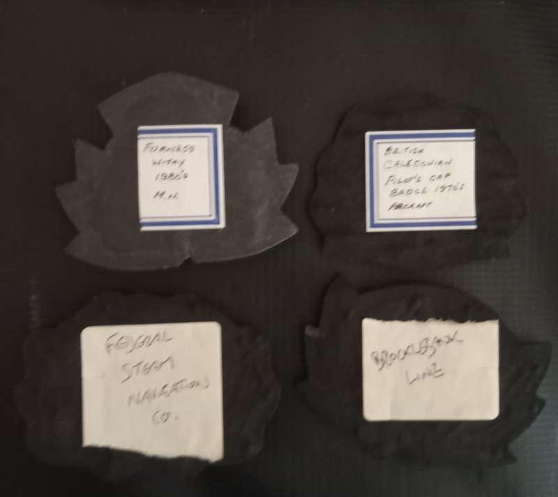Merchant Navy Cap badges (3)