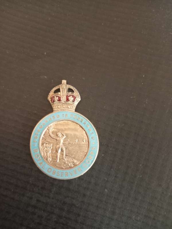 Royal Observers Corps  badge. See description