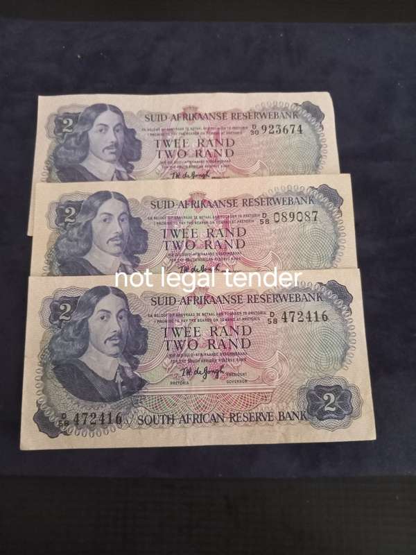 3 Tw de Jongh 2nd Issue Banknotes