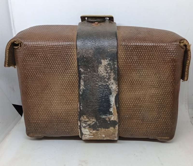 Rare WW2 Metal Rations tin 22.5cm x11.5cm. With Two pouches