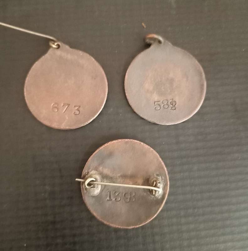 3 Different 1924South Africa British Empire Exhibation number medallions