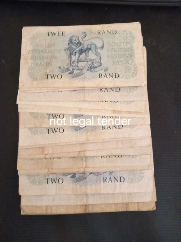 20 South African Two Rand Banknotes VF-EF
