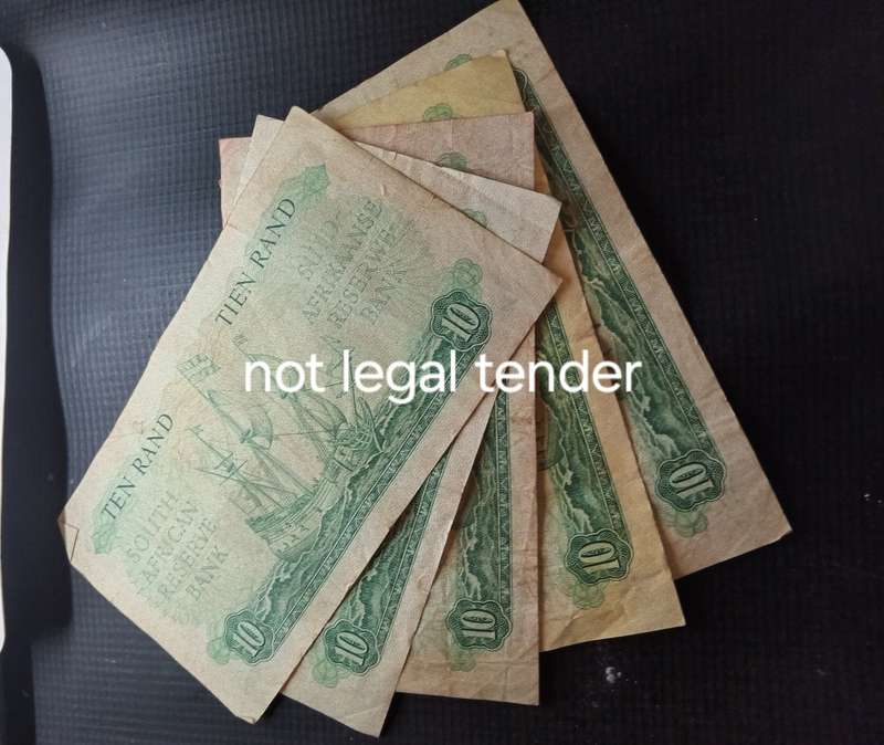5 G Rissik Ten Rand Banknotes