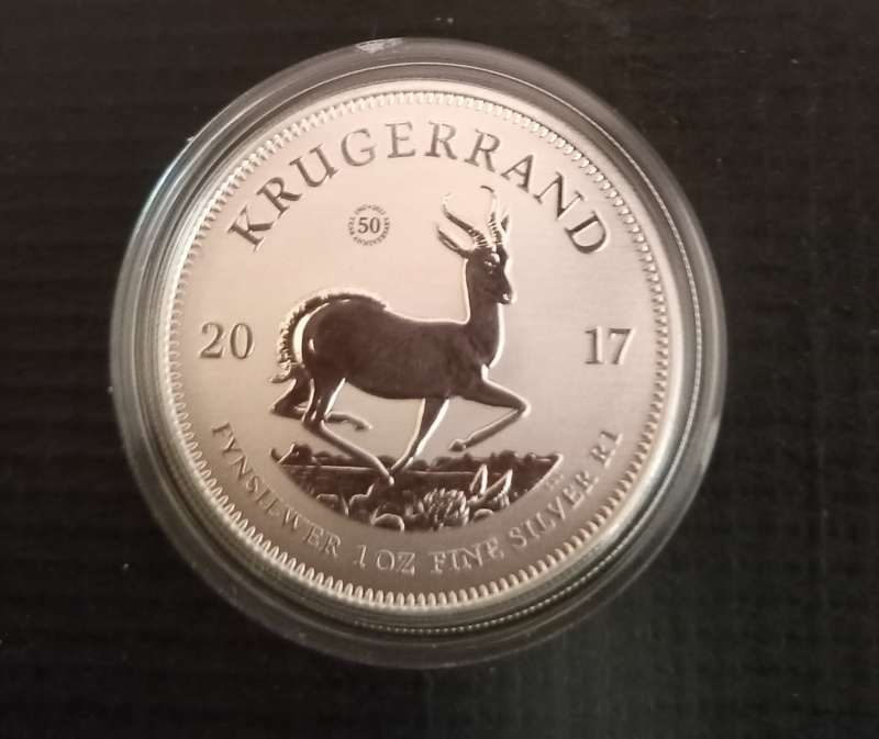 2017 Proof 1 Onz Silver Krugerrand in capsule. First year off issue.