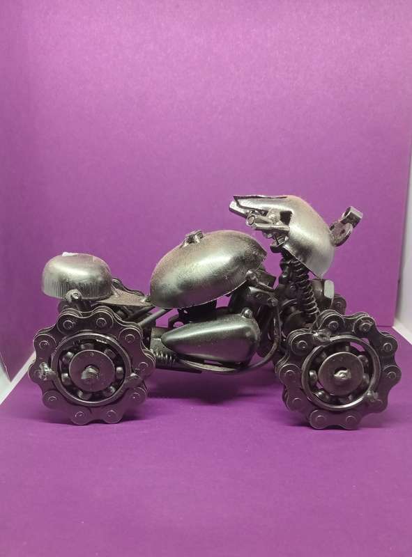 Collectable scrap Metal Figurine Quad Bike