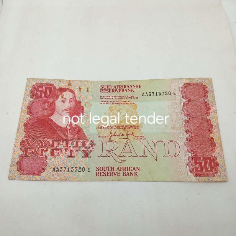 1984 GPC de Kock AA Fifty Rand Banknote